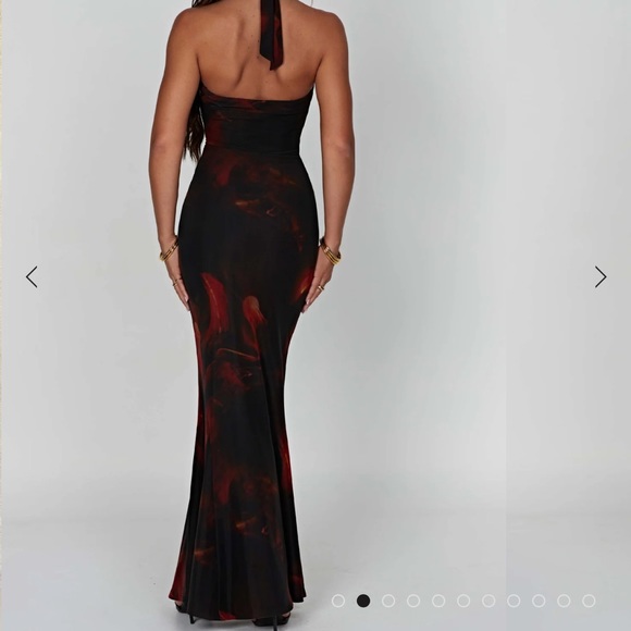 Baby Boo - CHRISHELLE MAXI DRESS - FIRE PRINT - Picture 2 of 4